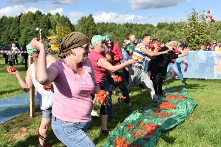 Битва помидорами в Ивье