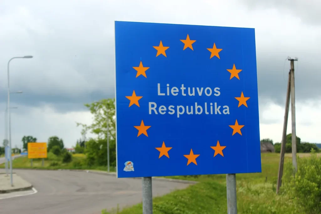 Знак границы Литвы