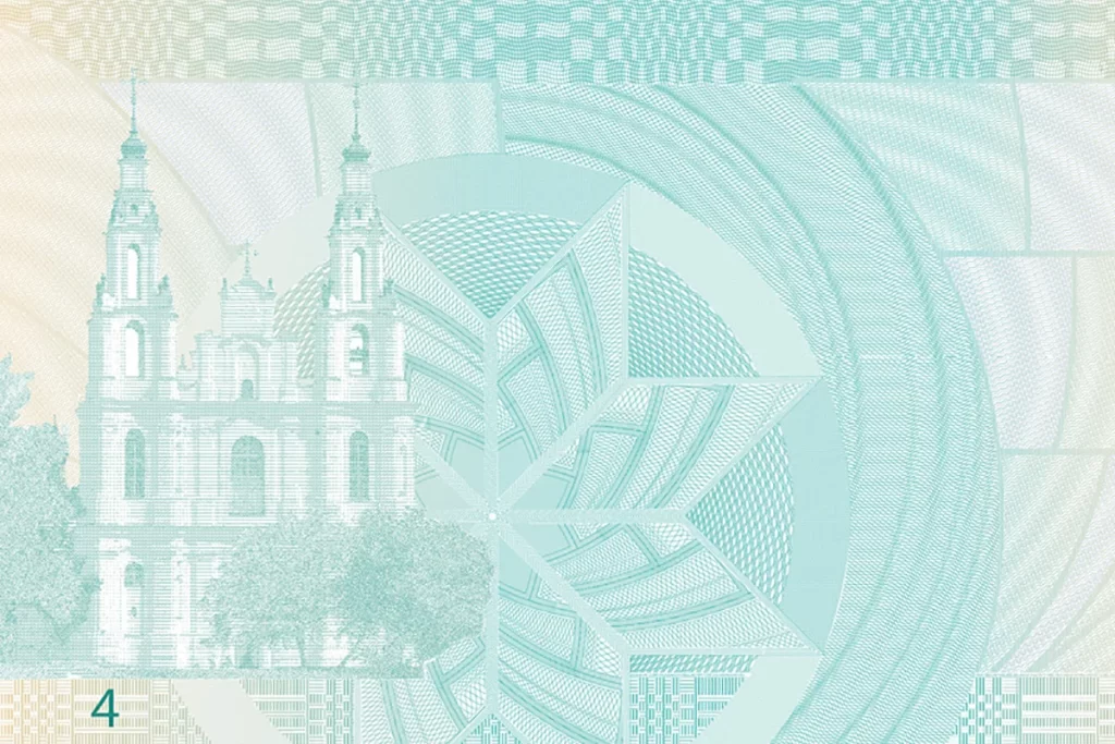 Изображение Софийского собора в паспорте Беларуси