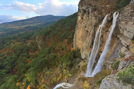 В Крыму замёрз водопад Учан-Су