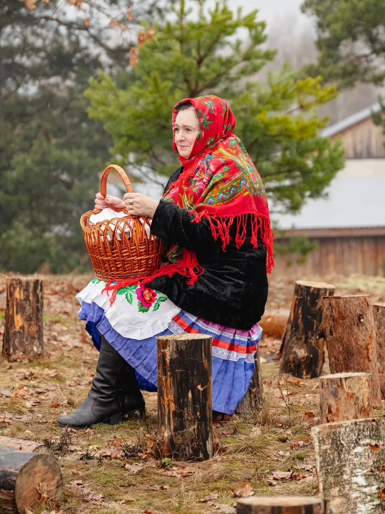 Участники обряда «Чырачка» в Тонеже, Гомельская область, Беларусь
