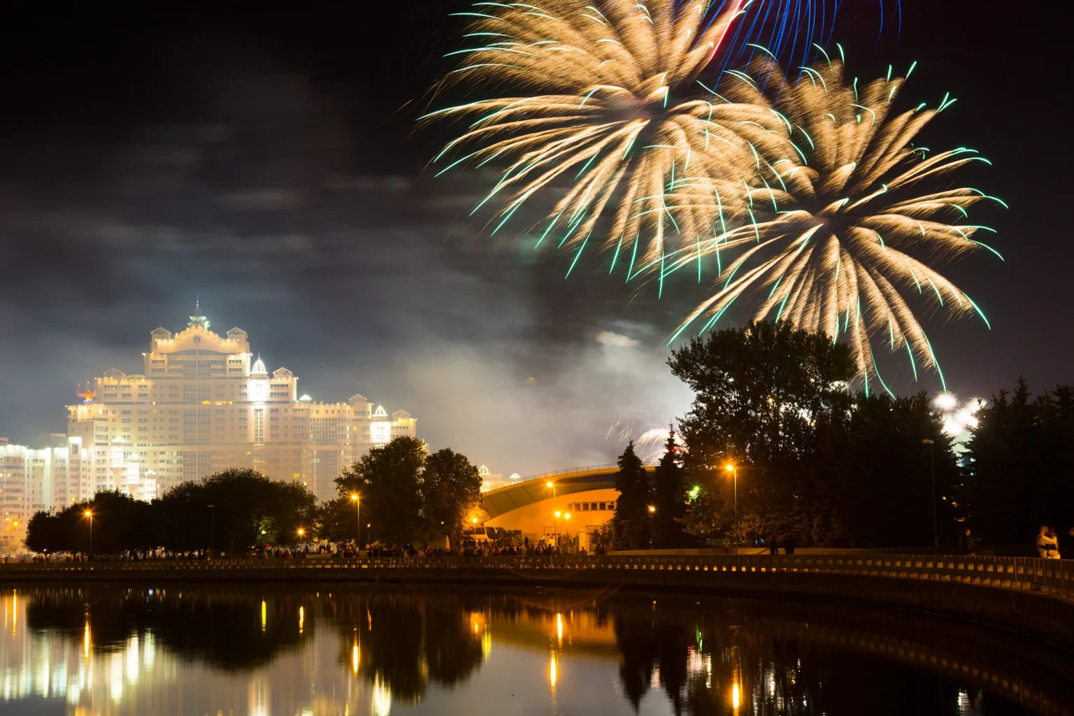 Праздничный салют в Минске, Беларусь